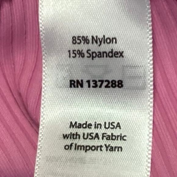 NEW Years Of Ours Veronica Pink Ribbed Pull On Activewear Leggings Pants  Sz M - Picture 8 of 9